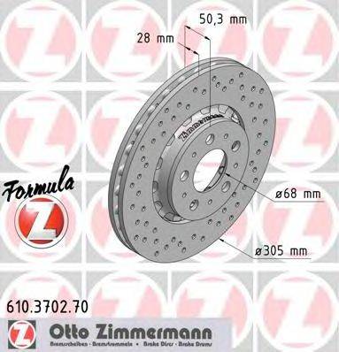 Тормозной диск ZIMMERMANN 610370270