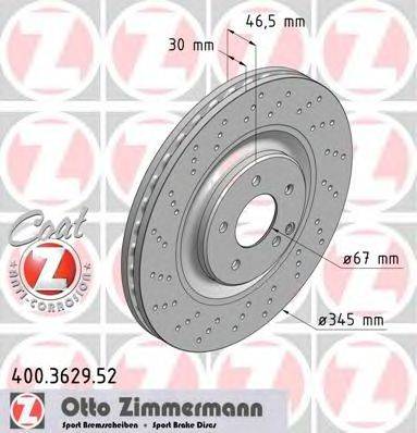 Тормозной диск ZIMMERMANN 400362952