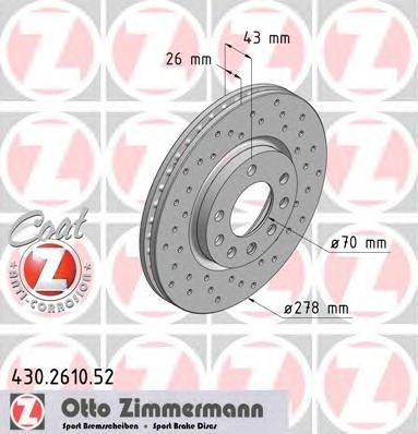 Тормозной диск ZIMMERMANN 430261052