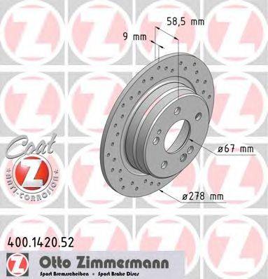 Тормозной диск ZIMMERMANN 400.1420.52