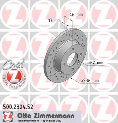 Тормозной диск ZIMMERMANN 500230452