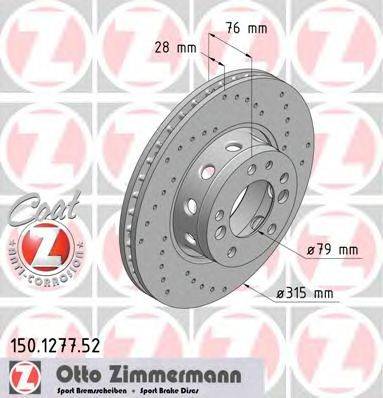 Тормозной диск ZIMMERMANN 150.1277.52