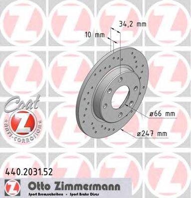 Тормозной диск ZIMMERMANN 440.2031.52