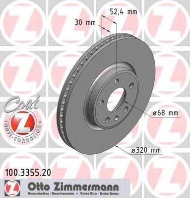 Тормозной диск ZIMMERMANN 100335520