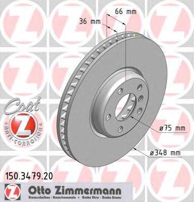 Тормозной диск ZIMMERMANN 150347920