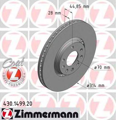 Тормозной диск ZIMMERMANN 430149920