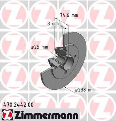 Тормозной диск ZIMMERMANN 470.2442.00