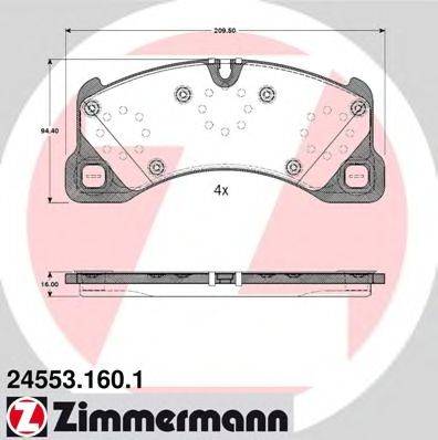 Комплект тормозных колодок, дисковый тормоз ZIMMERMANN 24685