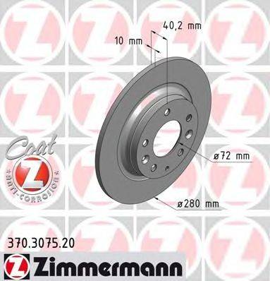 Тормозной диск ZIMMERMANN 370307520