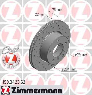 Тормозной диск ZIMMERMANN 150.3423.52