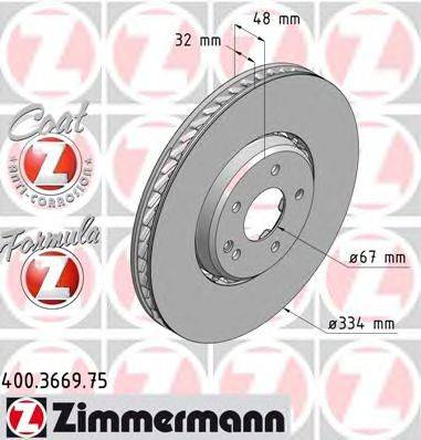 Тормозной диск ZIMMERMANN 400.3669.75