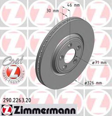 Тормозной диск ZIMMERMANN 290226320