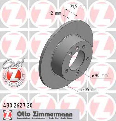 Тормозной диск ZIMMERMANN 430262720