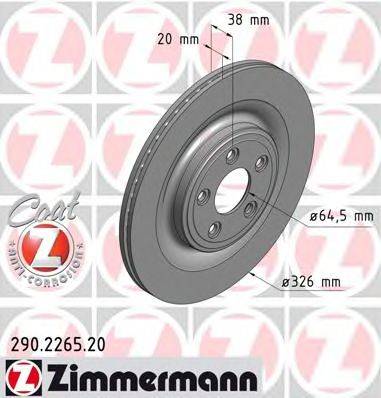 Тормозной диск ZIMMERMANN 290226520