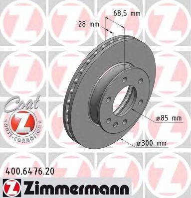 Тормозной диск ZIMMERMANN 400647620