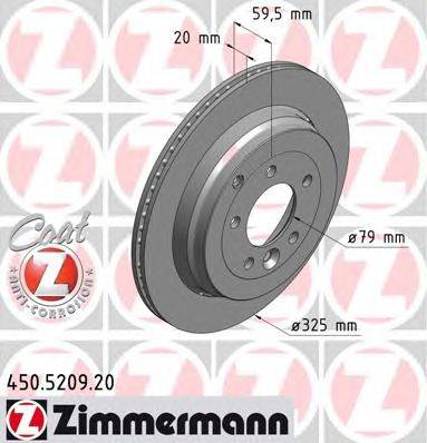 Тормозной диск ZIMMERMANN 450520920