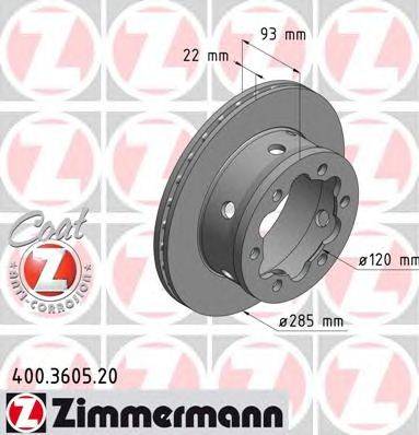 Тормозной диск ZIMMERMANN 400360520