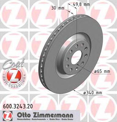 Тормозной диск ZIMMERMANN 600324320
