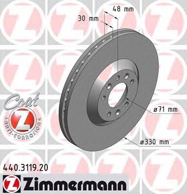 Тормозной диск ZIMMERMANN 440311920