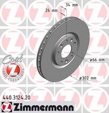 Тормозной диск ZIMMERMANN 440312420