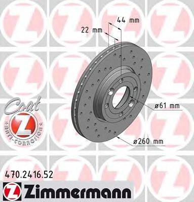 Тормозной диск ZIMMERMANN 470241652