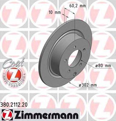 Тормозной диск ZIMMERMANN 380211220