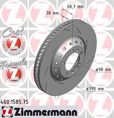 Тормозной диск ZIMMERMANN 460158575