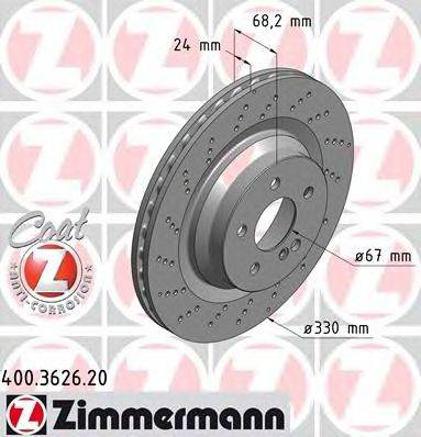 Тормозной диск ZIMMERMANN 400.3626.20