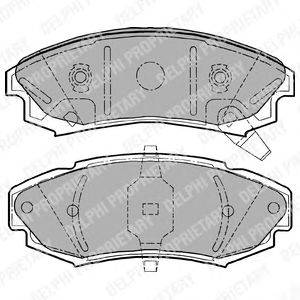 Комплект тормозных колодок, дисковый тормоз DELPHI LP1151