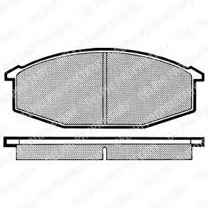Комплект тормозных колодок, дисковый тормоз DELPHI LP230