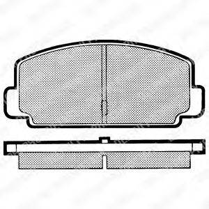 Комплект тормозных колодок, дисковый тормоз DELPHI LP231