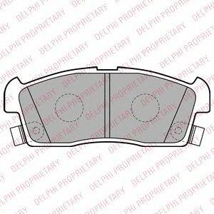 Комплект тормозных колодок, дисковый тормоз DELPHI LP2258