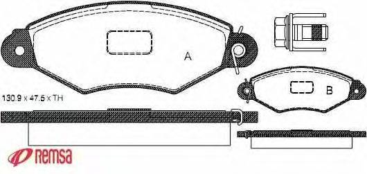 Комплект тормозных колодок, дисковый тормоз METZGER 21981
