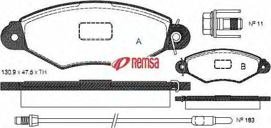 Комплект тормозных колодок, дисковый тормоз METZGER 0643.01