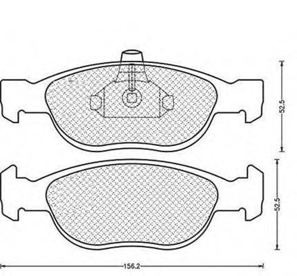 Комплект тормозных колодок, дисковый тормоз MAGNETI MARELLI 430216171164