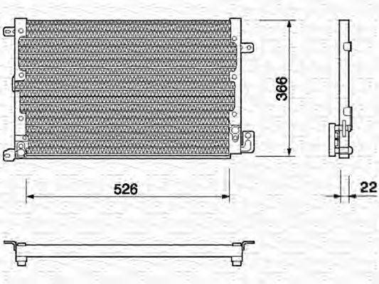 Конденсатор, кондиционер MAGNETI MARELLI 350203123000