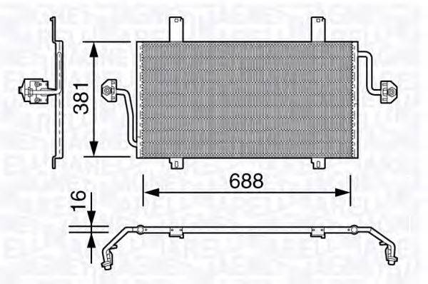 Конденсатор, кондиционер MAGNETI MARELLI 350203652000