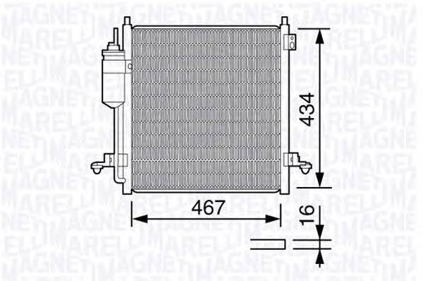 Конденсатор, кондиционер MAGNETI MARELLI 350203668000