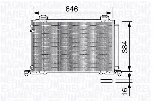 Конденсатор, кондиционер MAGNETI MARELLI 350203688000