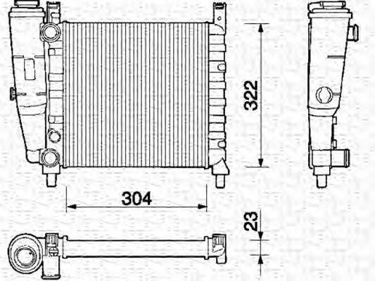 Радиатор, охлаждение двигателя MAGNETI MARELLI 350213125000