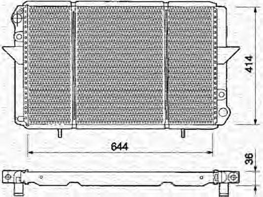 Радиатор, охлаждение двигателя MAGNETI MARELLI BM360