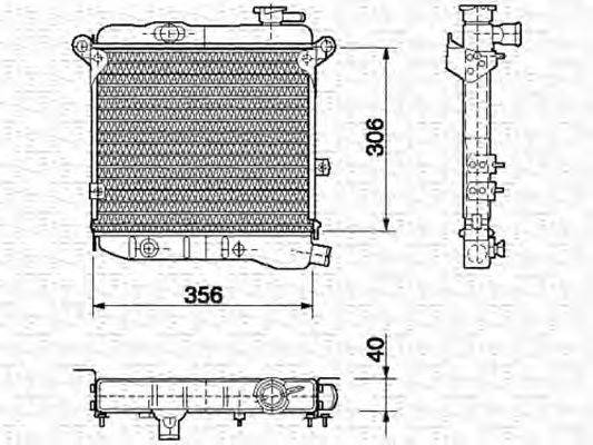 Радиатор, охлаждение двигателя MAGNETI MARELLI 350213450000