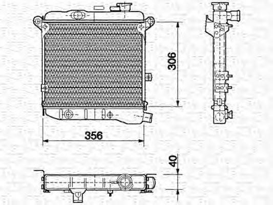 Радиатор, охлаждение двигателя MAGNETI MARELLI 350213451000