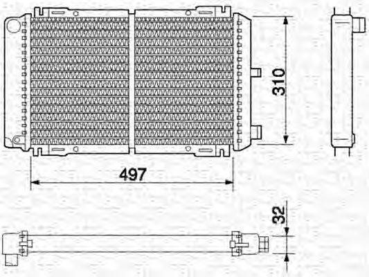 Радиатор, охлаждение двигателя MAGNETI MARELLI 350213460000