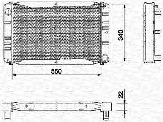 Радиатор, охлаждение двигателя MAGNETI MARELLI 350213668000