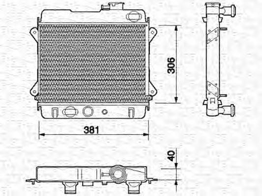 Радиатор, охлаждение двигателя MAGNETI MARELLI 350213669000