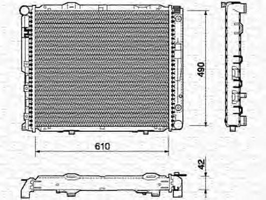 Радиатор, охлаждение двигателя MAGNETI MARELLI 350213744000