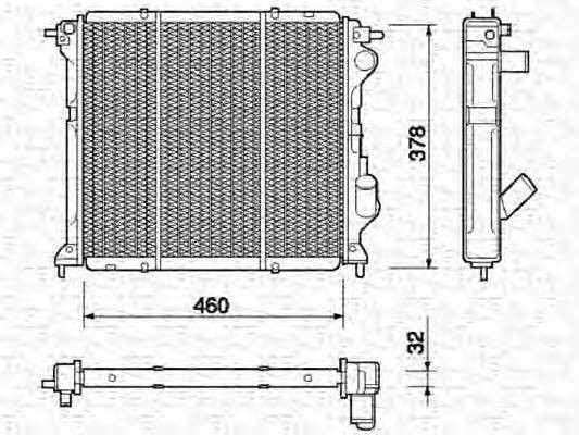 Радиатор, охлаждение двигателя MAGNETI MARELLI 350213758000