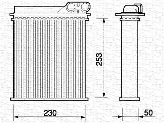 Теплообменник, отопление салона MAGNETI MARELLI 350218105000