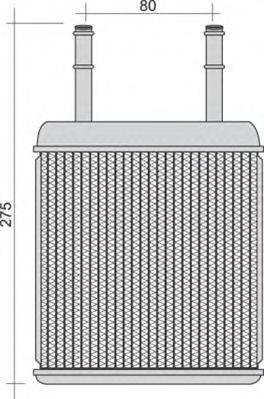 Теплообменник, отопление салона MAGNETI MARELLI 350218285000